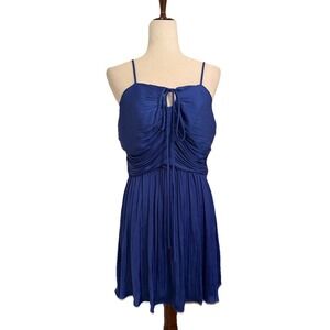 House Of Harlow 1960 Dress Women's Size Medium Cobalt Blue Satin NEW
